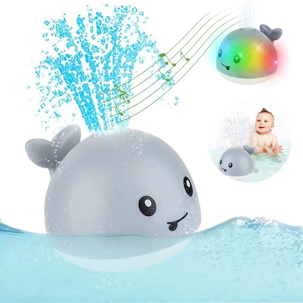 Whale bath toy with led lights