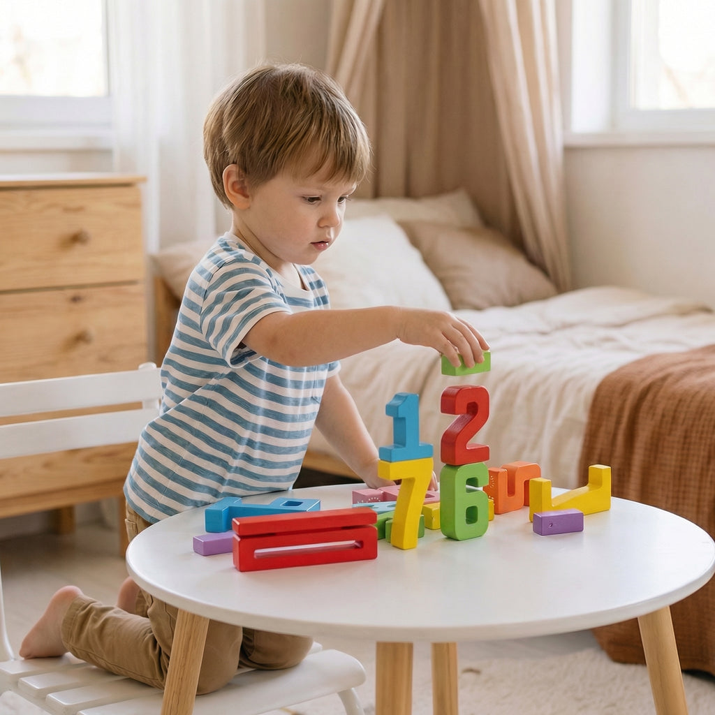 Montessori Wooden Numbers Stacking Blocks – Baby Mondo